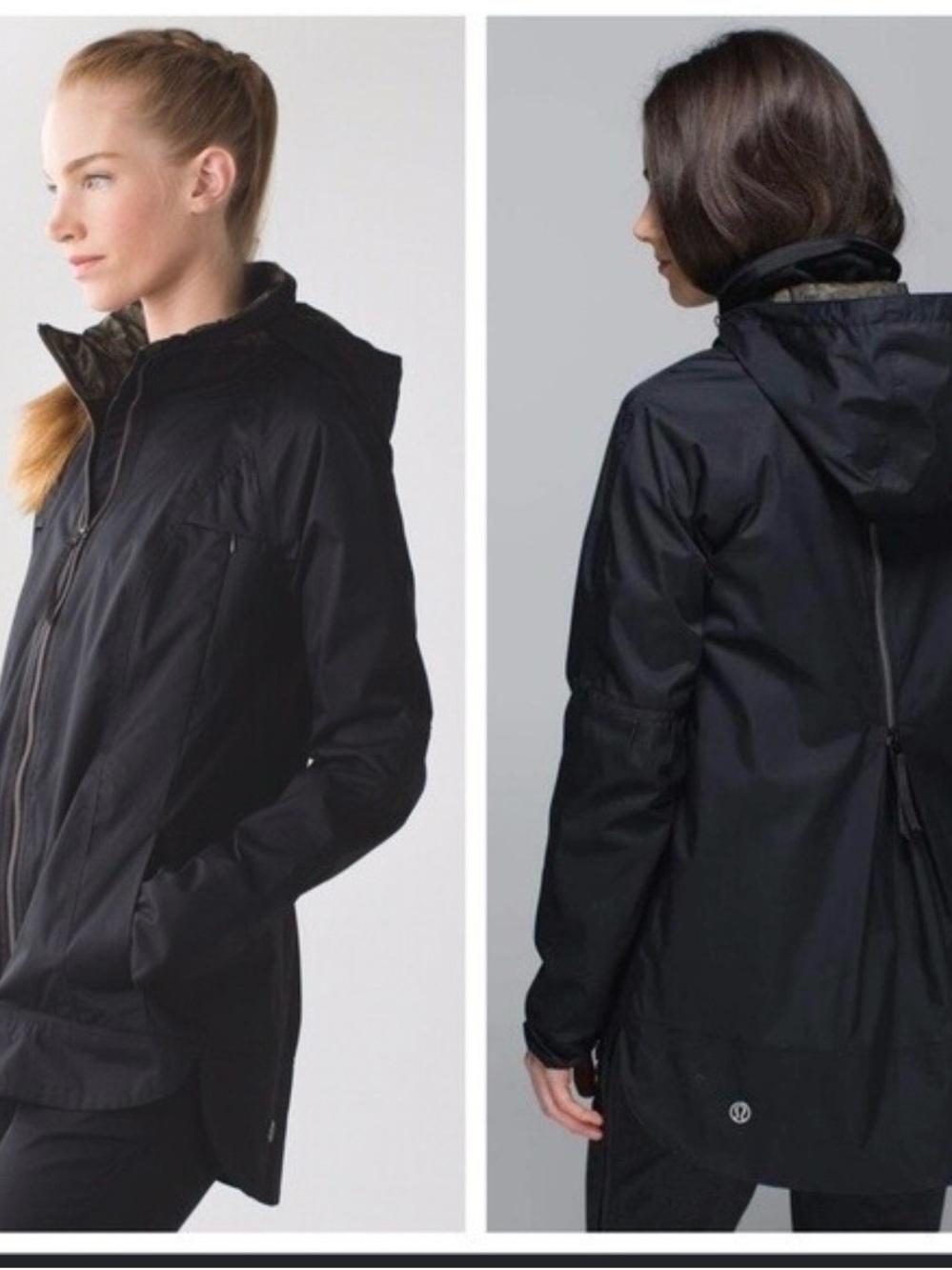 lululemon athletica Black Hooded Utility Jacket